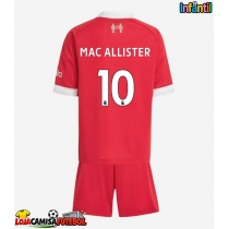 Camisa de Futebol Liverpool Alexis Mac Allister #10 Equipamento Principal Infantil 2025-26 Manga Curta (+ Calças curtas)
